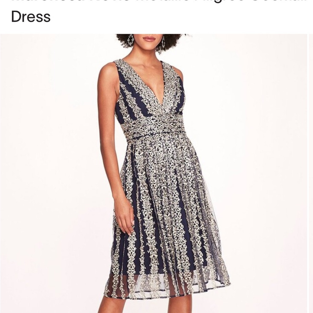 Elegant Navy Lace Dress